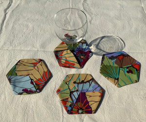 Wine glass Coasters - Set of 4